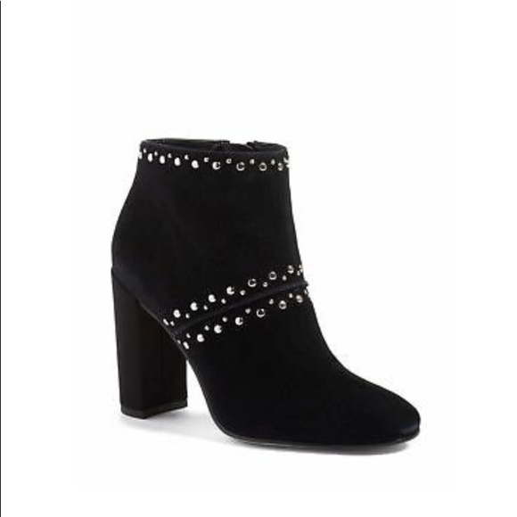 Sam Edleman “Chandler” Studded Ankle Bootie Black Suede - Picture 3 of 7
